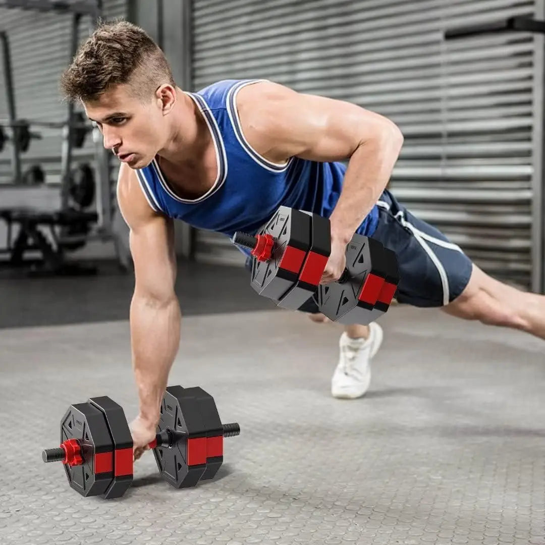 Adjustable Dumbbell To Barbell Fitness Set 3 In 1 Home Gym