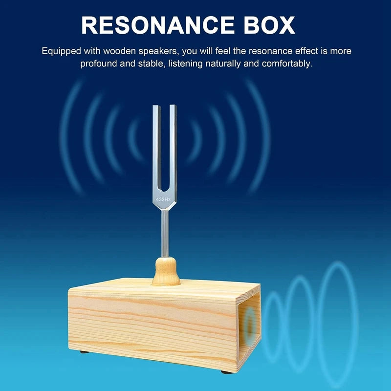 FGHGFDIY Supplies 432 Hz Tuning Fork Resonance Box Therapy