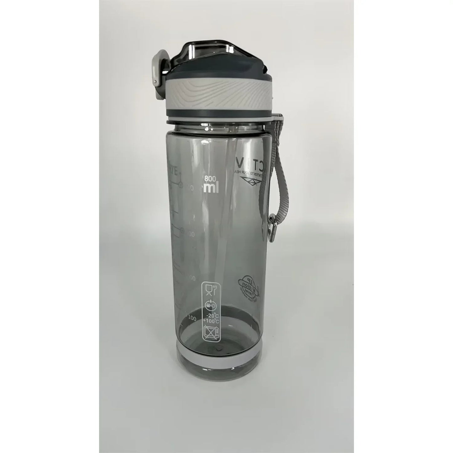 800ml Sports  Free Men Drinkware  PC Transparent with Straw for Camping Hiking Outdoor Adults