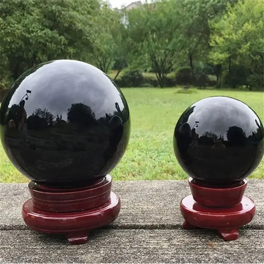 CrystalHola Obsidian Crystal Ball Glossy Stone Meditation