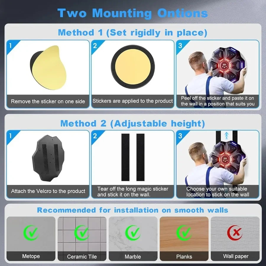 SHXIH Smart Boxing Machine With Bluetooth Gloves LED
