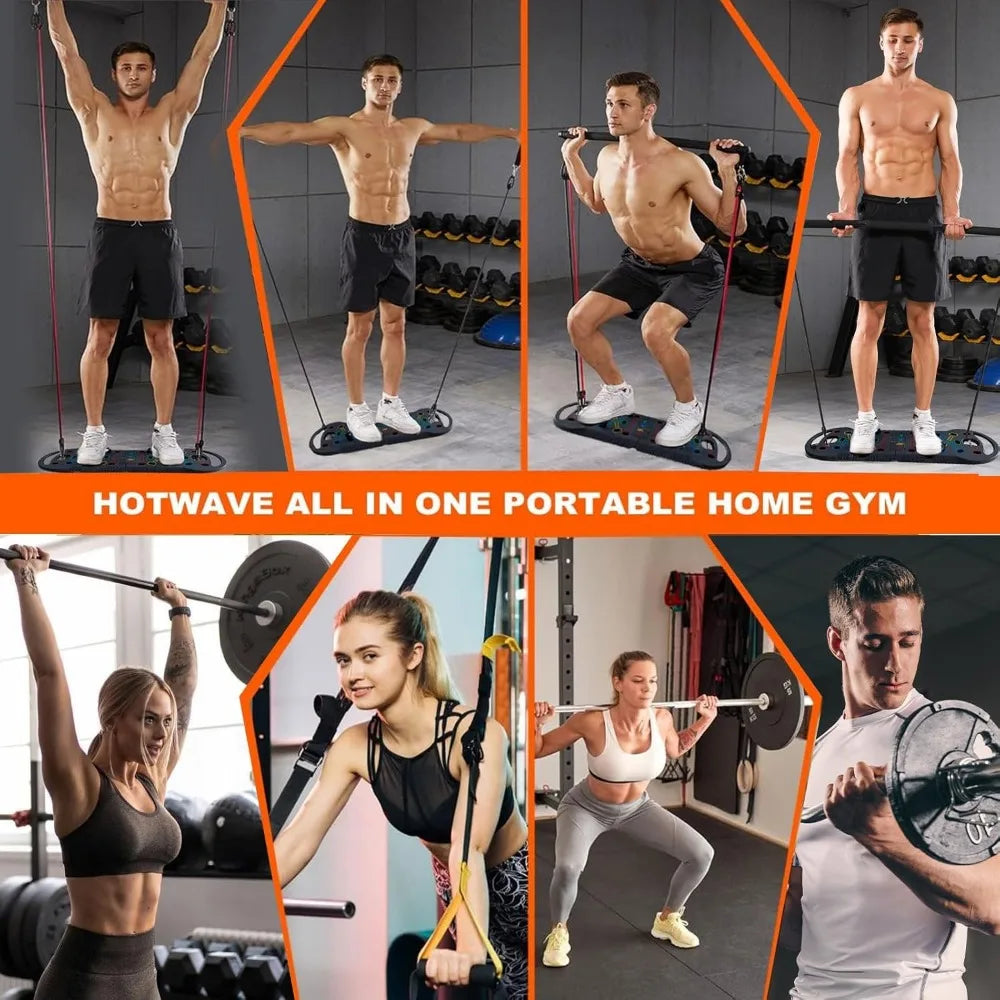 Color 20 In 1 Portable Push Up Board With BandsKitPro