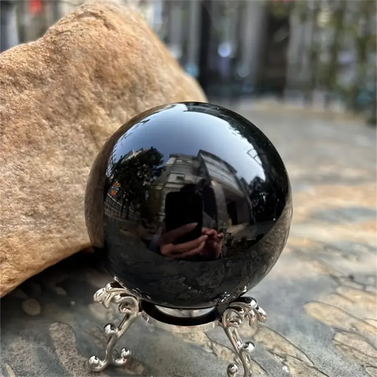 CrystalHola Obsidian Crystal Ball Glossy Stone Meditation