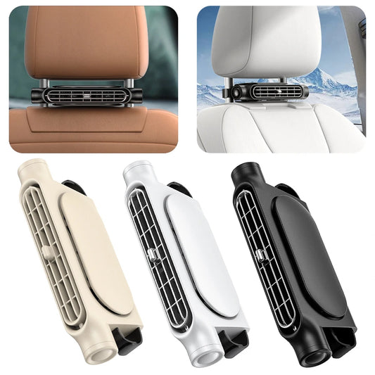 Portable Car Seat Fan With 3 Speeds USB Powered Compact