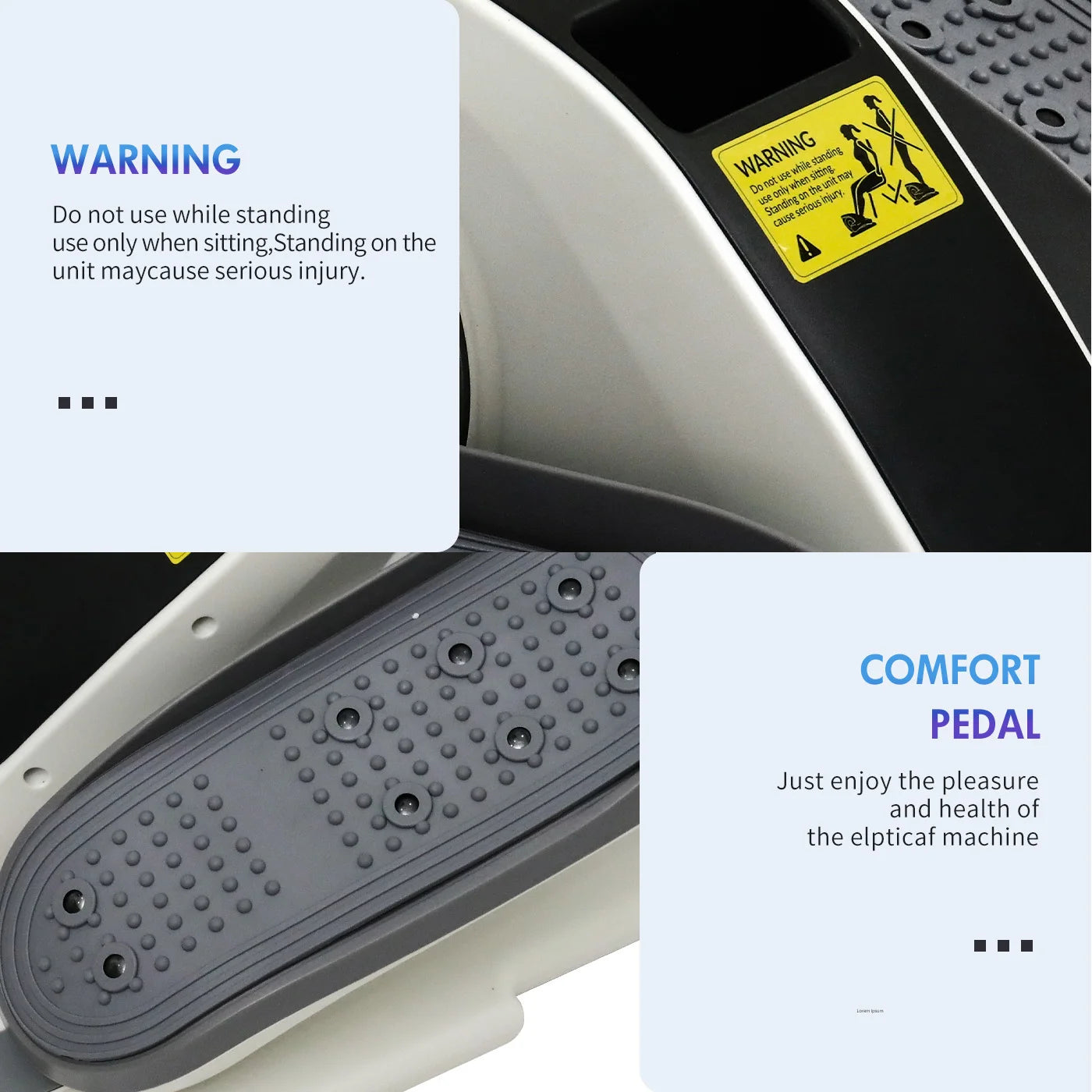 Gamewiu Under Desk Elliptical Machine Seated Pedal Exercise