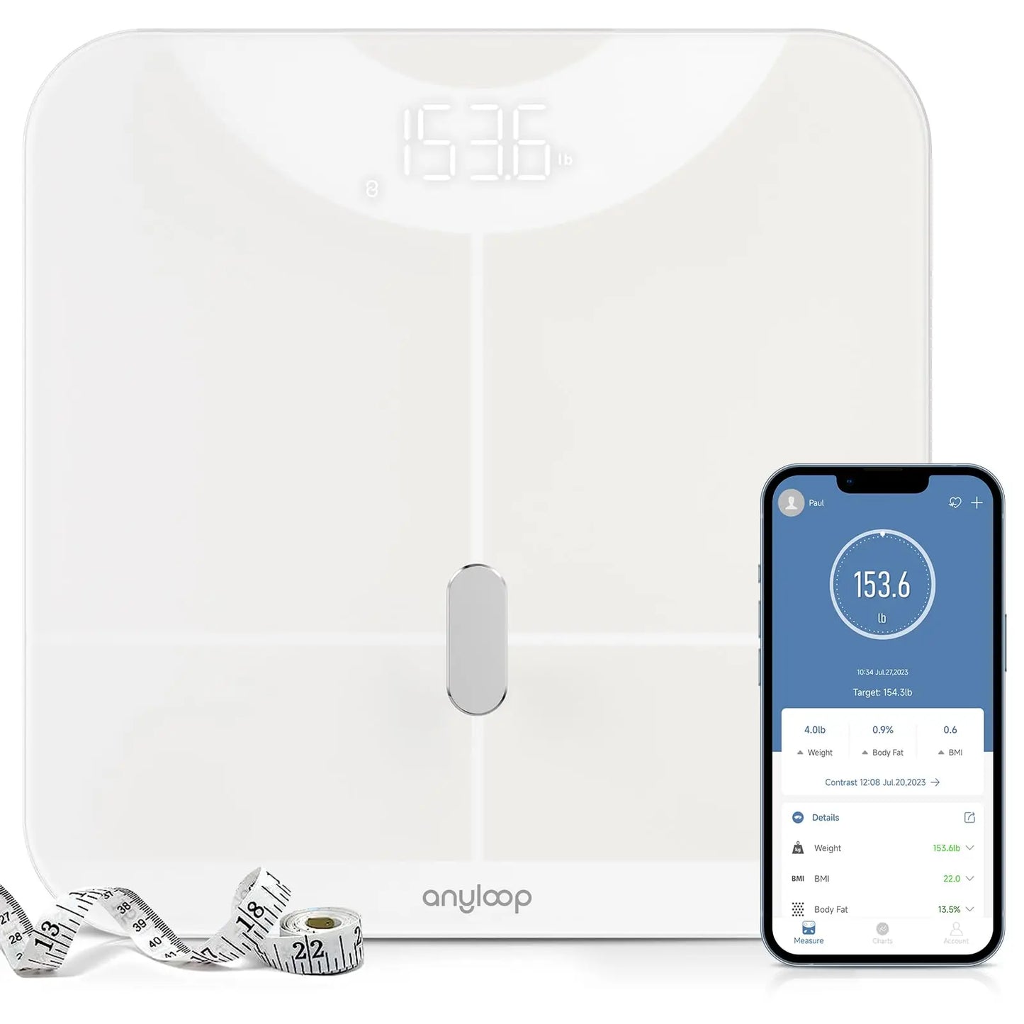 Hign-concerned Smart Weight Scale With BMI Body Fat Mass