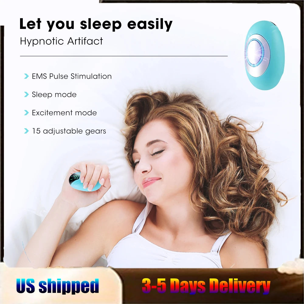 Microcurrent Sleep Aid Device EMS Palm Pluse Stimulation Massager Sleep Instrument for Insomnia Stress Anxiety Relief