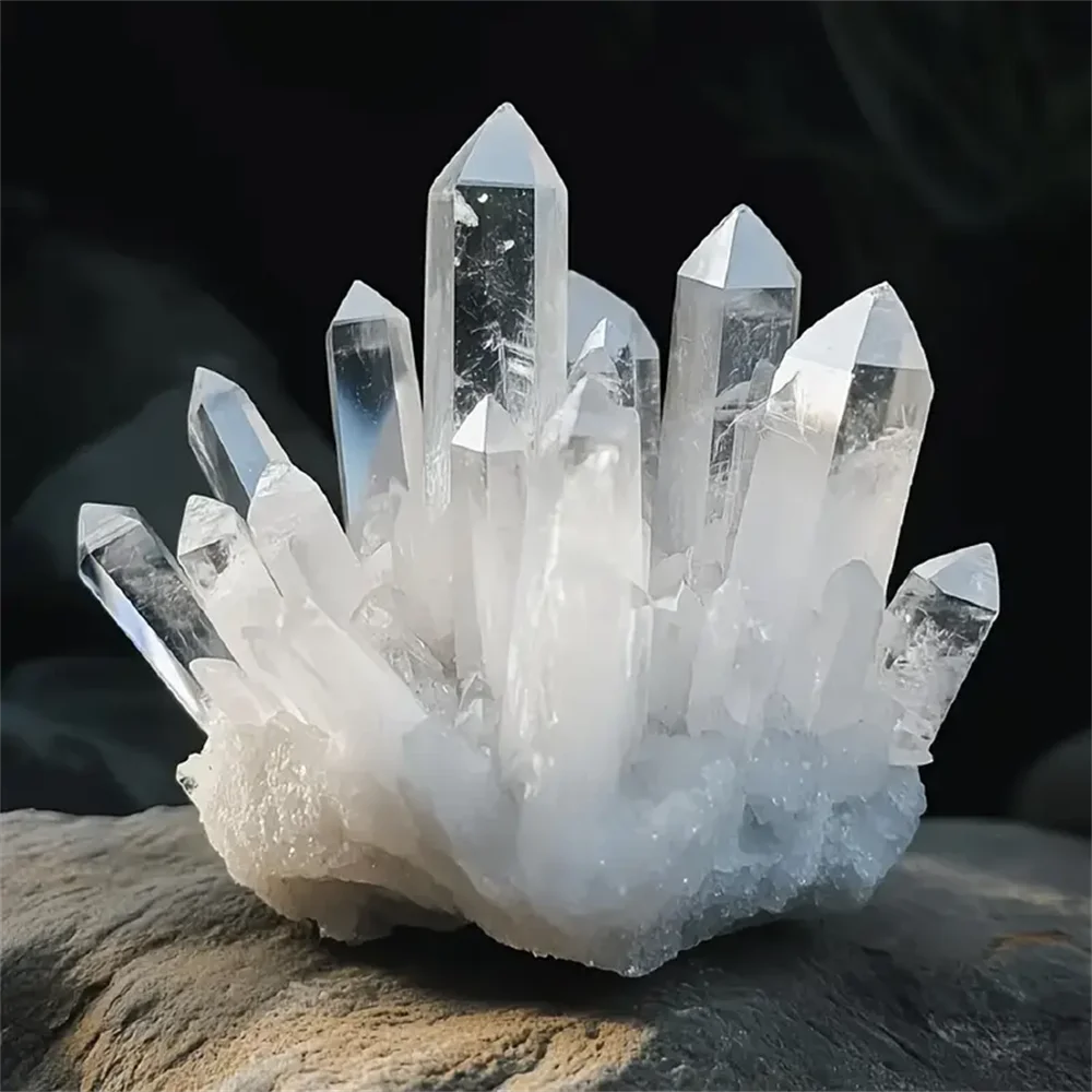 CrystalHola Geometric Crystal Stone Cluster Ornament