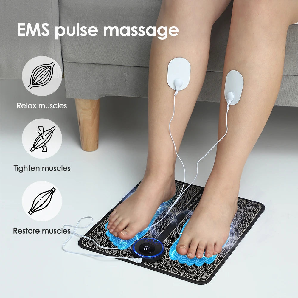 Hailicare Rechargeable Foot Massager EMS Pad Mat Therapy