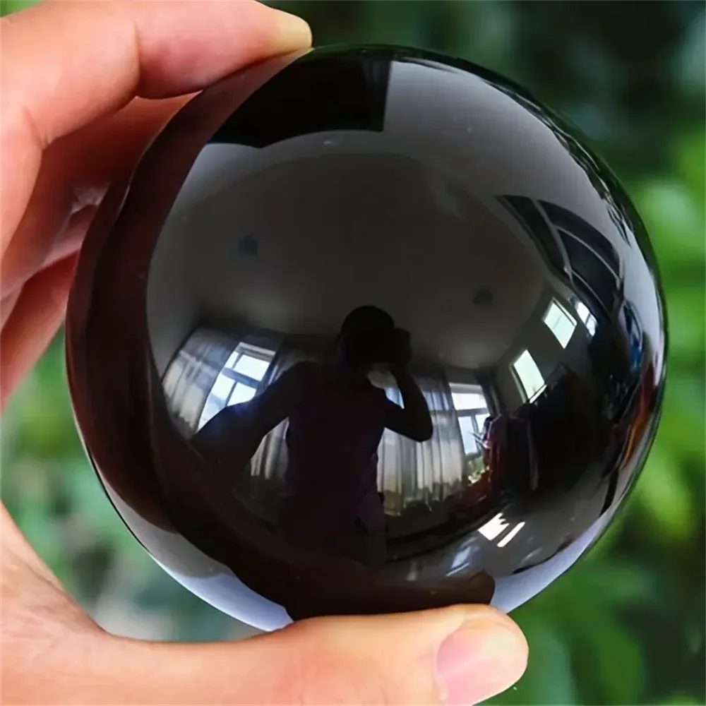 CrystalHola Obsidian Crystal Ball Glossy Stone Meditation