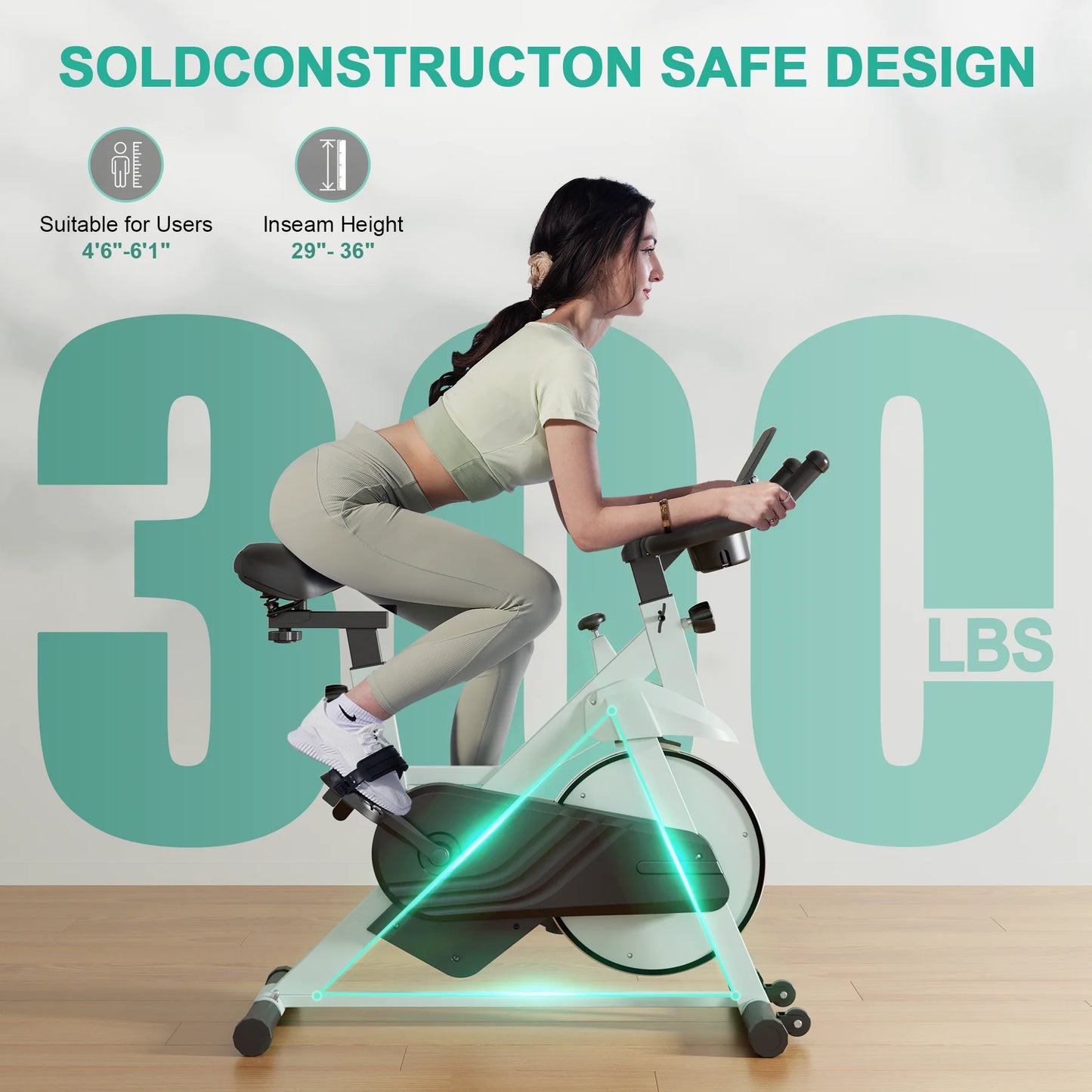 Superun 32 Level Magnetic Resistance Exercise Bike Home Gym
