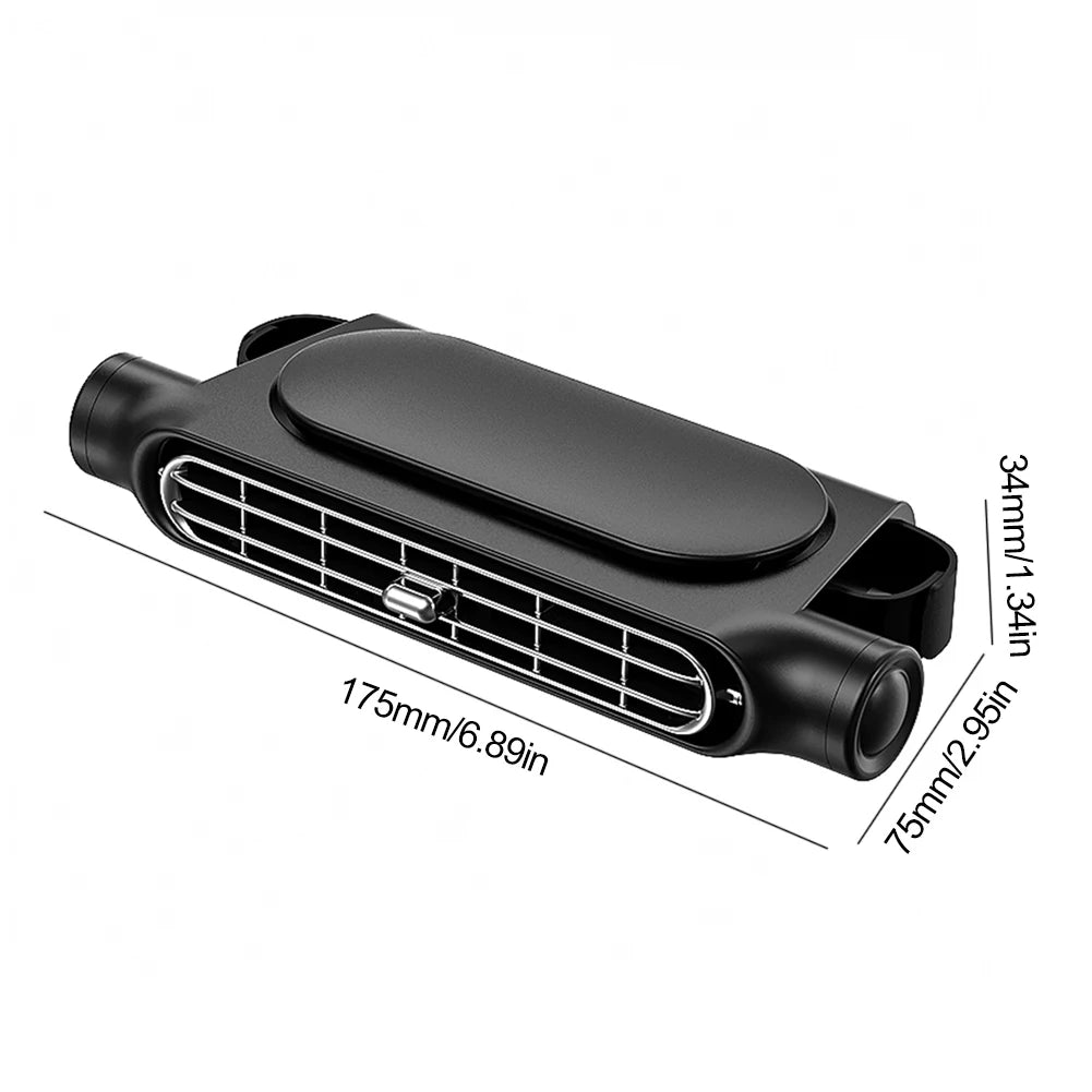 Portable Car Seat Fan With 3 Speeds USB Powered Compact