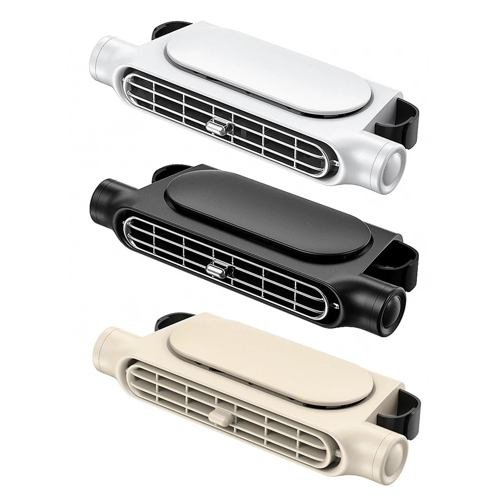 Portable Car Seat Fan With 3 Speeds USB Powered Compact