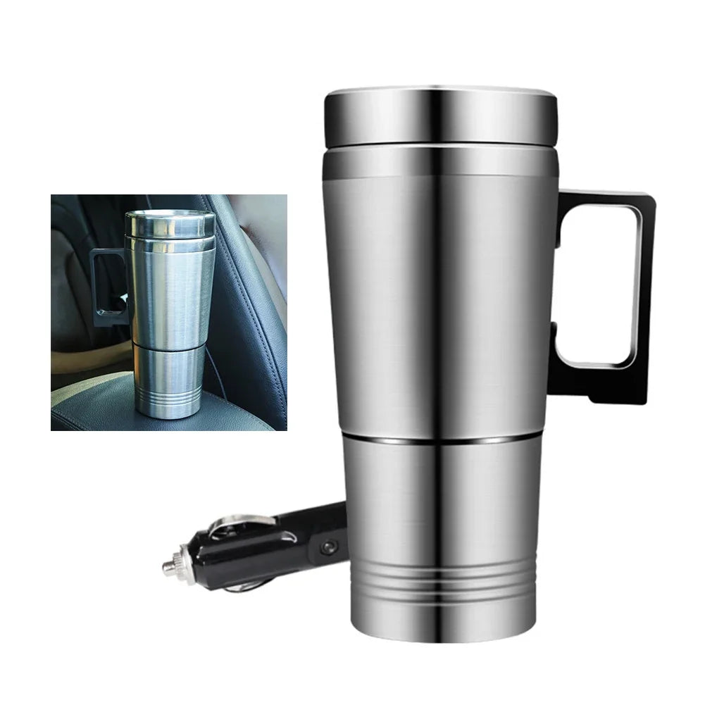 Vehicle Heating Cup 12V 24V Electric Kettle Stainless Steel