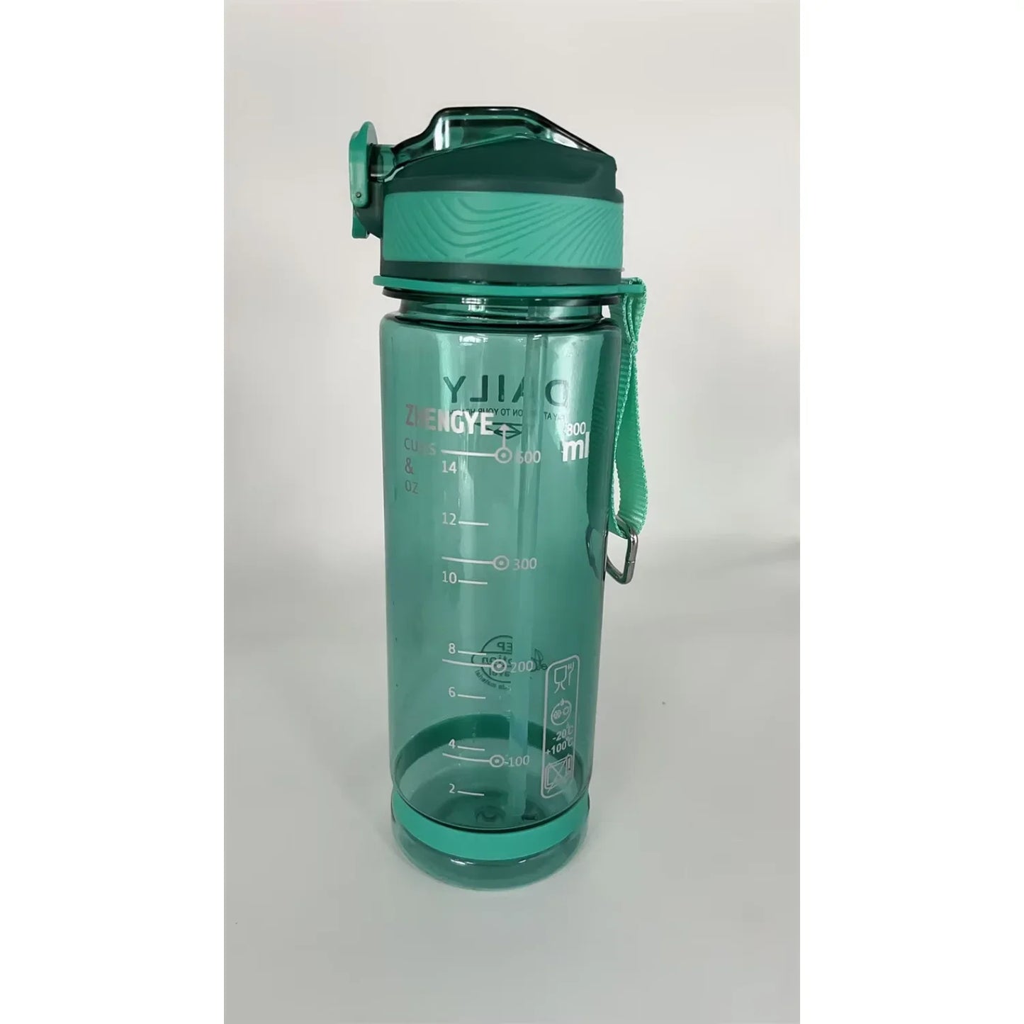 800ml Sports  Free Men Drinkware  PC Transparent with Straw for Camping Hiking Outdoor Adults