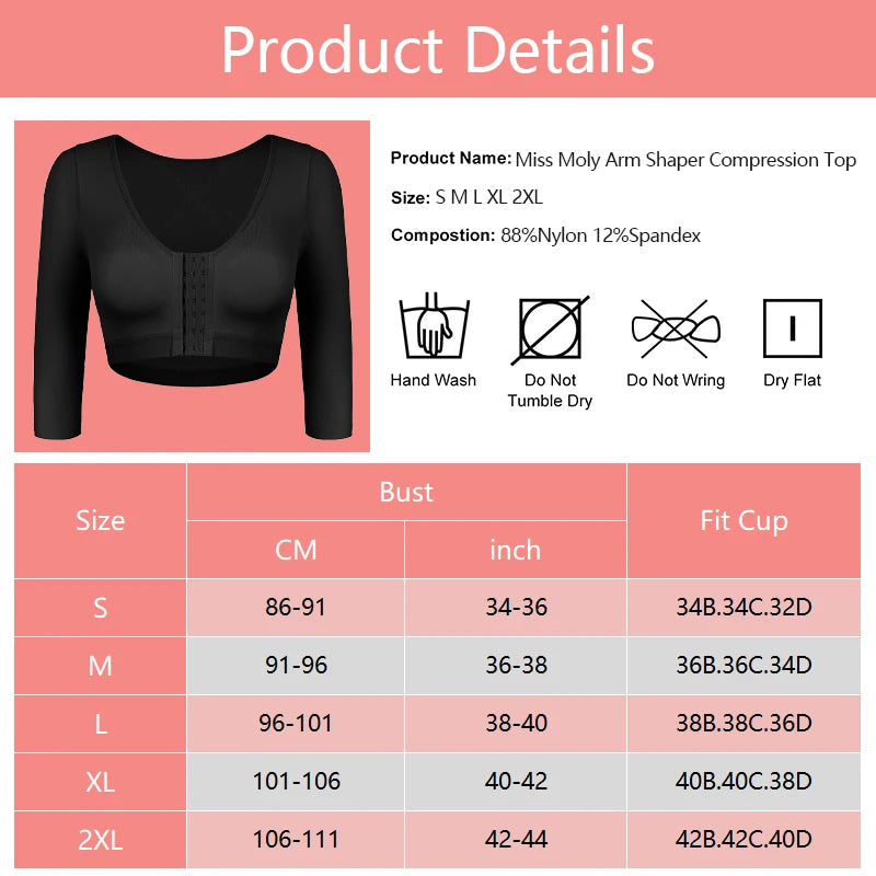 LALAMELONCN Shaper Tops For Women Arm Flabby Post Surgery Compression
