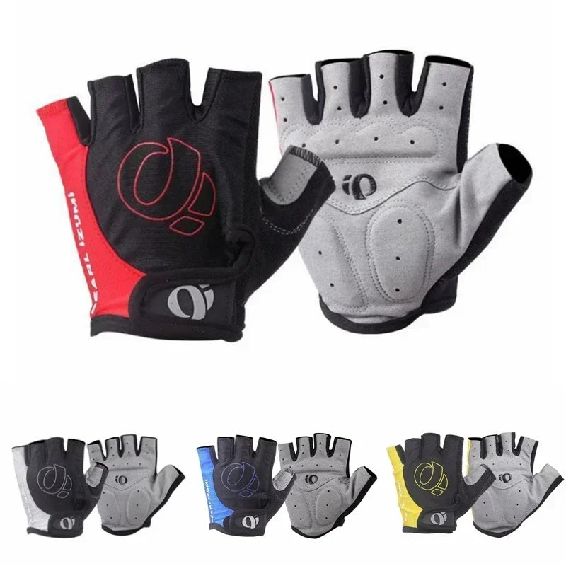Cycling Half Finger Gel Gloves Anti Slip For Road Bike Men
