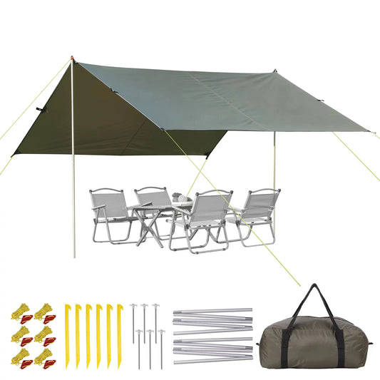 BeachTent Sun Shelter UPF50 Ground Pegs And Aluminum Poles