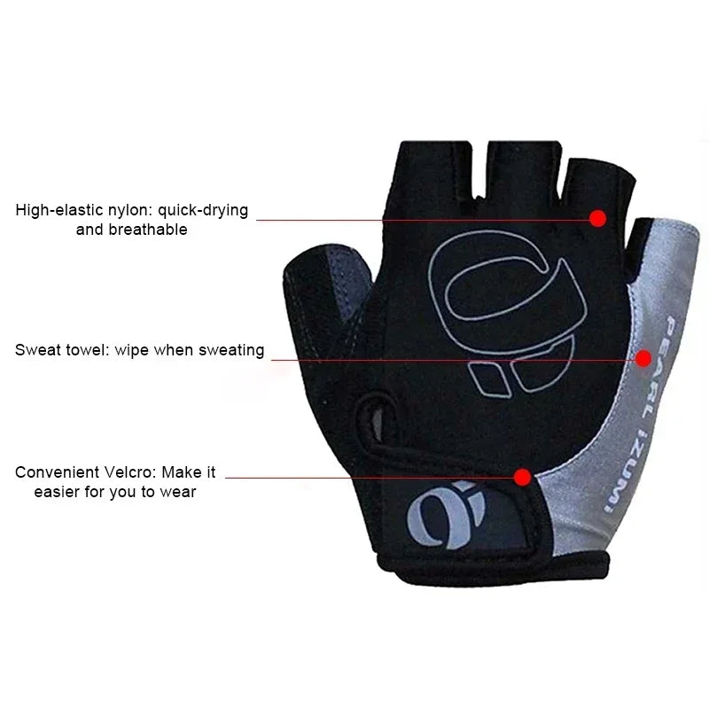 Cycling Half Finger Gel Gloves Anti Slip For Road Bike Men
