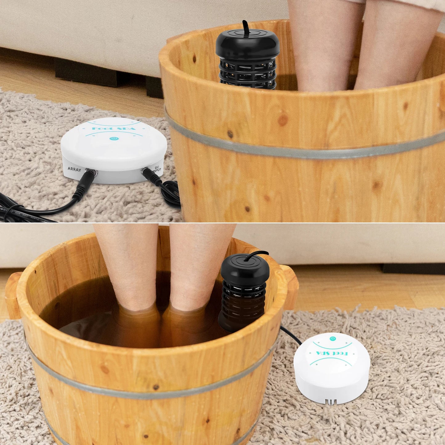 Ionic Detox Foot Bath Spa Machine Portable Salon Ion Aqua Foot Bath Beauty Kit