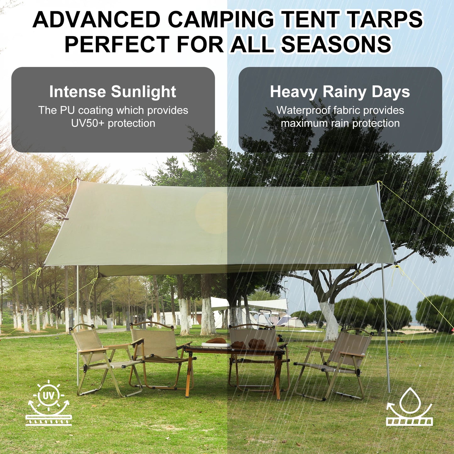 BeachTent Sun Shelter UPF50 Ground Pegs And Aluminum Poles