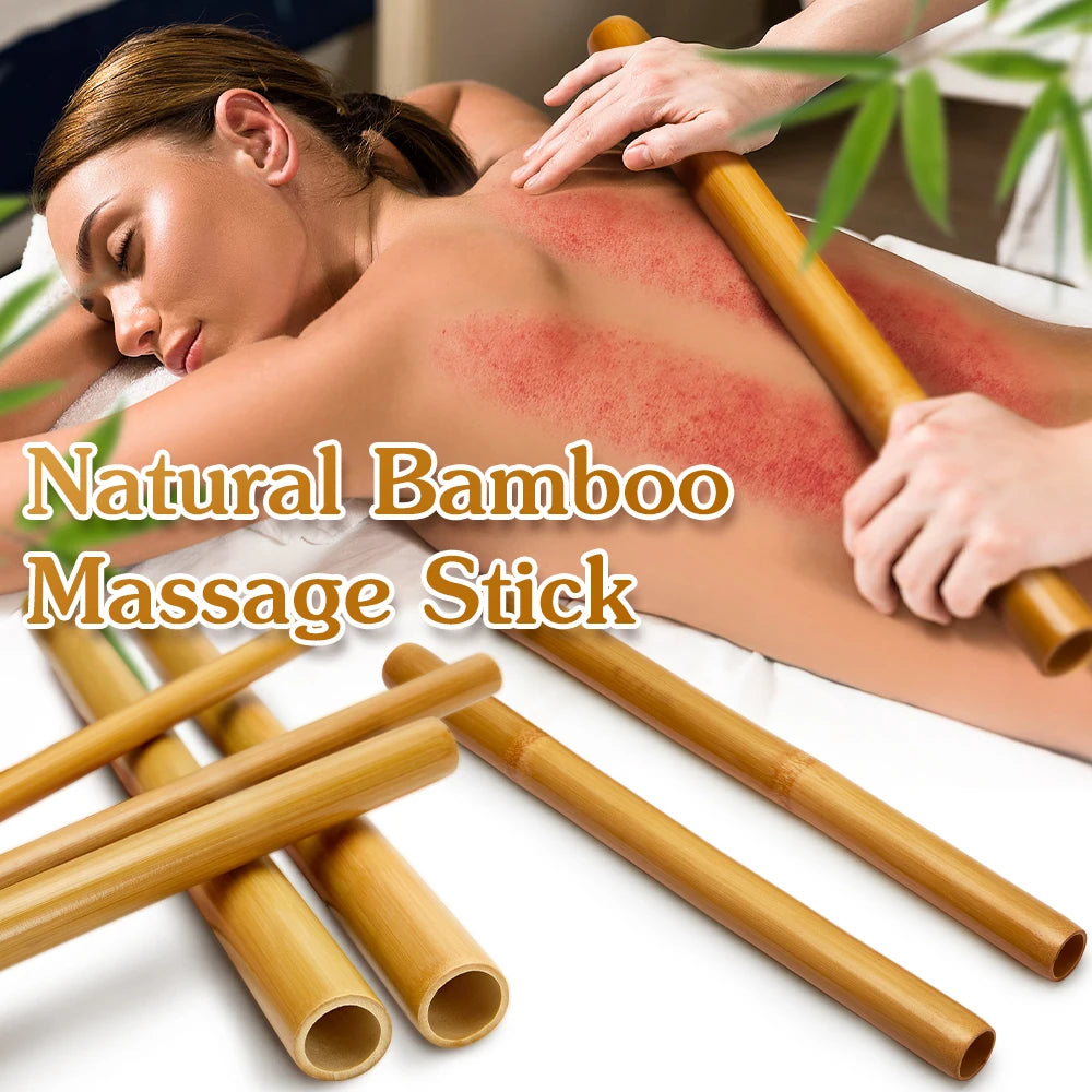 Mokarle Natural Bamboo Massage Stick Gua Sha Therapy Tool