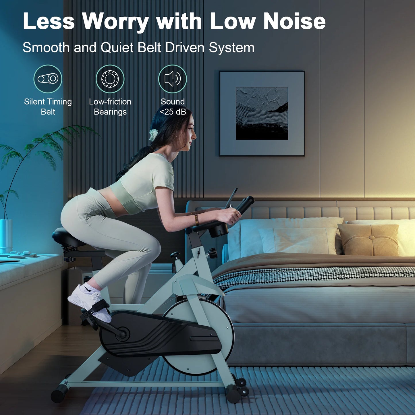 Superun 32 Level Magnetic Resistance Exercise Bike Home Gym