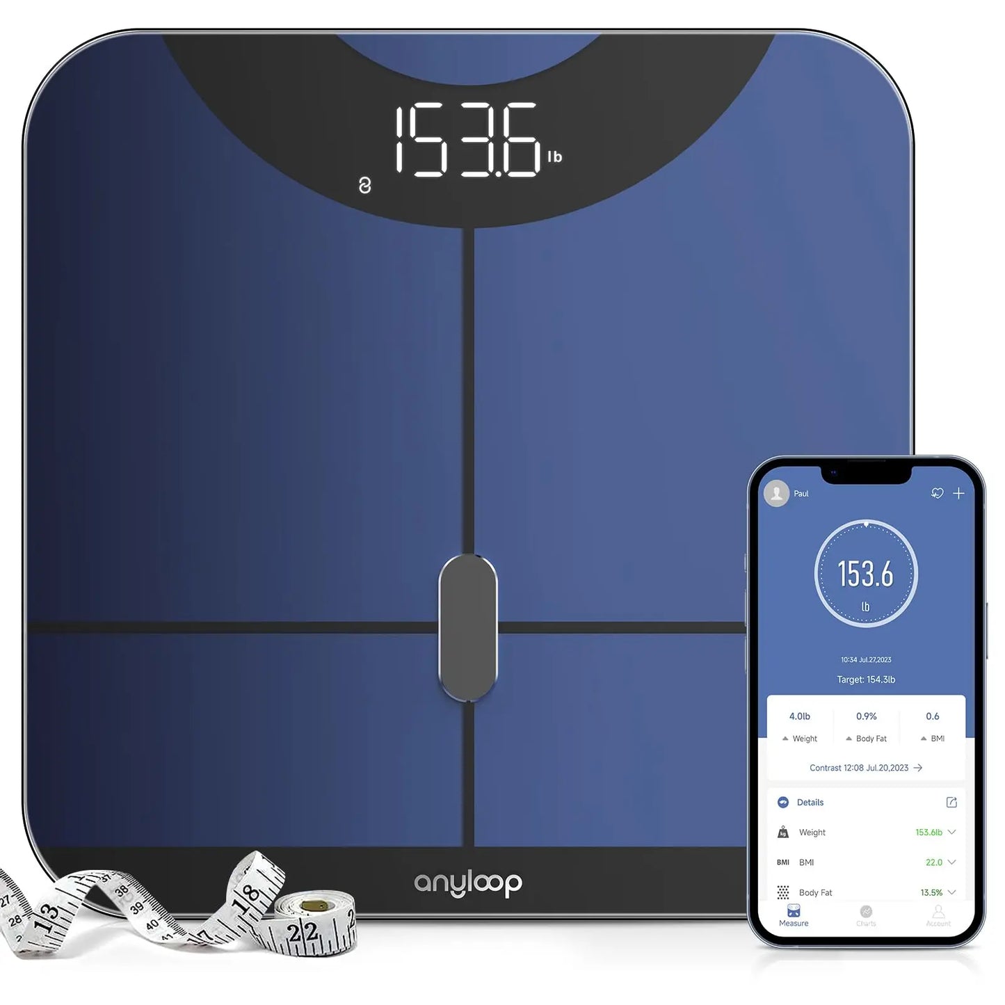 Hign-concerned Smart Weight Scale With BMI Body Fat Mass