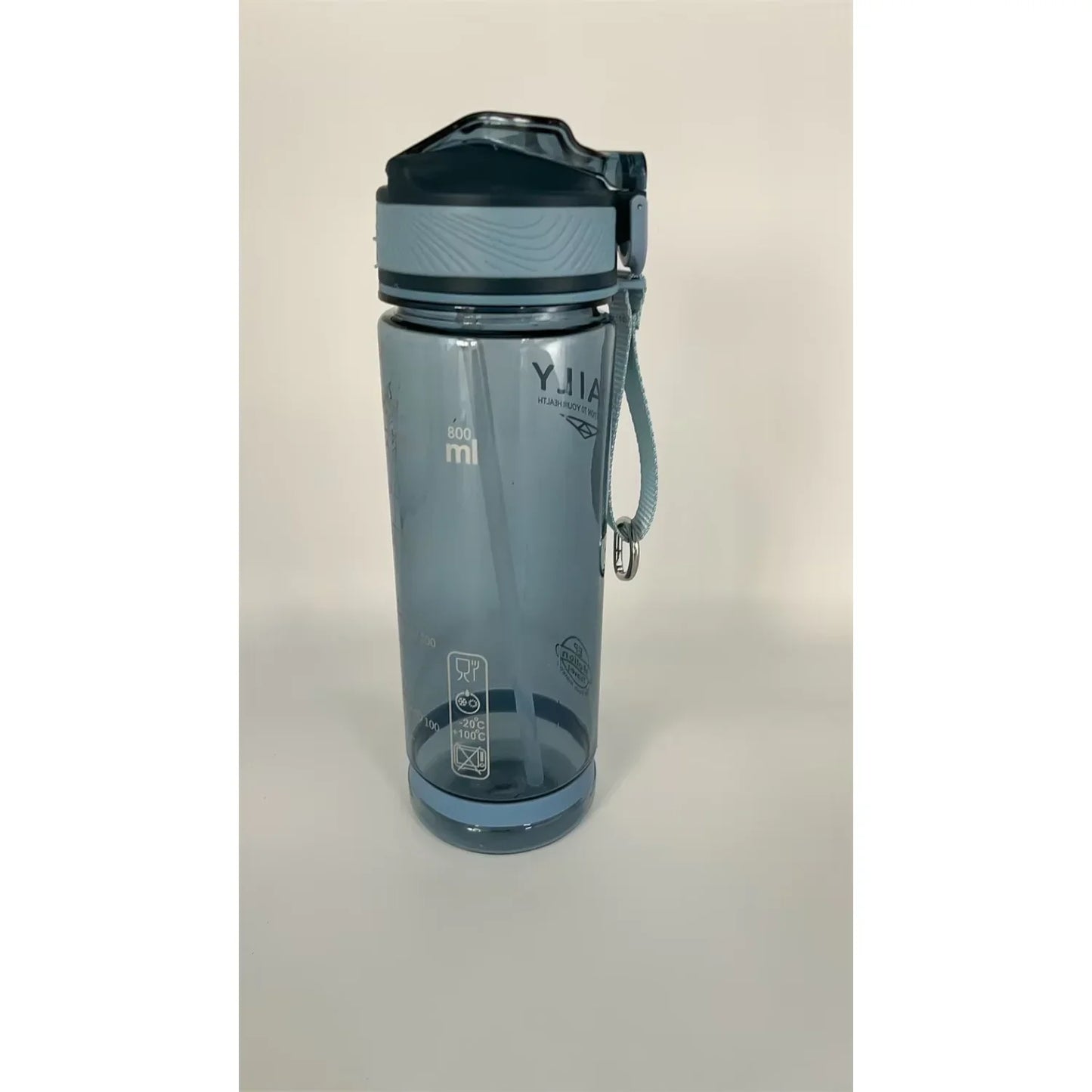 800ml Sports  Free Men Drinkware  PC Transparent with Straw for Camping Hiking Outdoor Adults