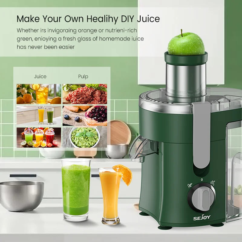 SEJOY Compact Fruits Juicer With Easy Operation And Safety Features