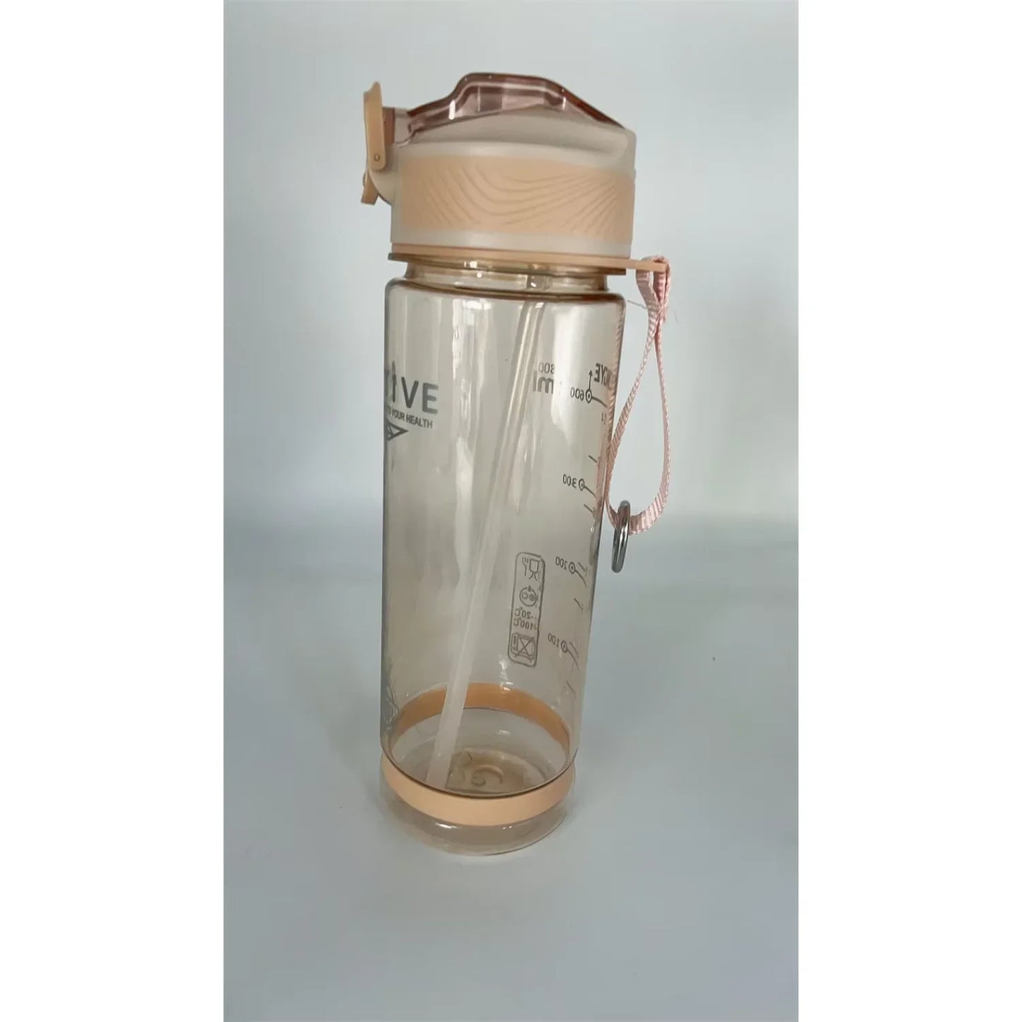 800ml Sports  Free Men Drinkware  PC Transparent with Straw for Camping Hiking Outdoor Adults