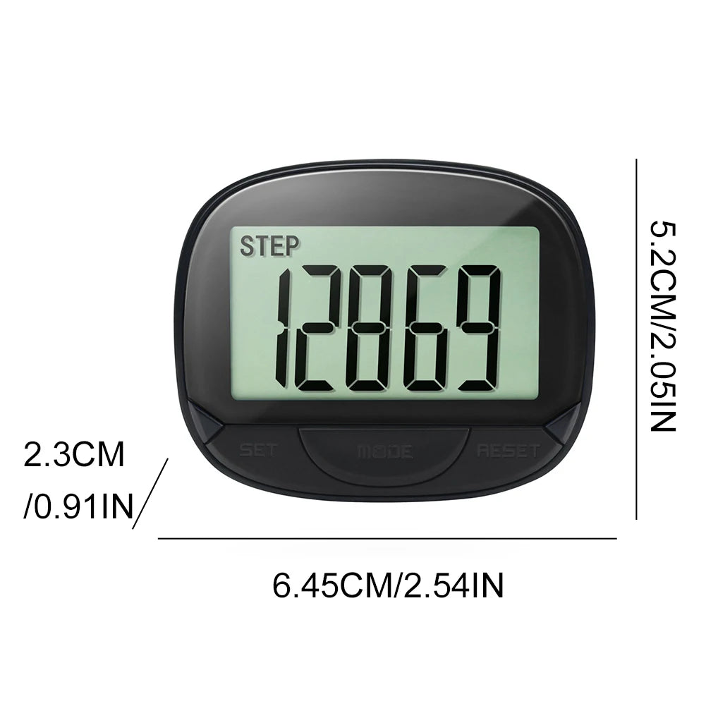 Calorie Pedometer Clip On Step Counter With Digital Display
