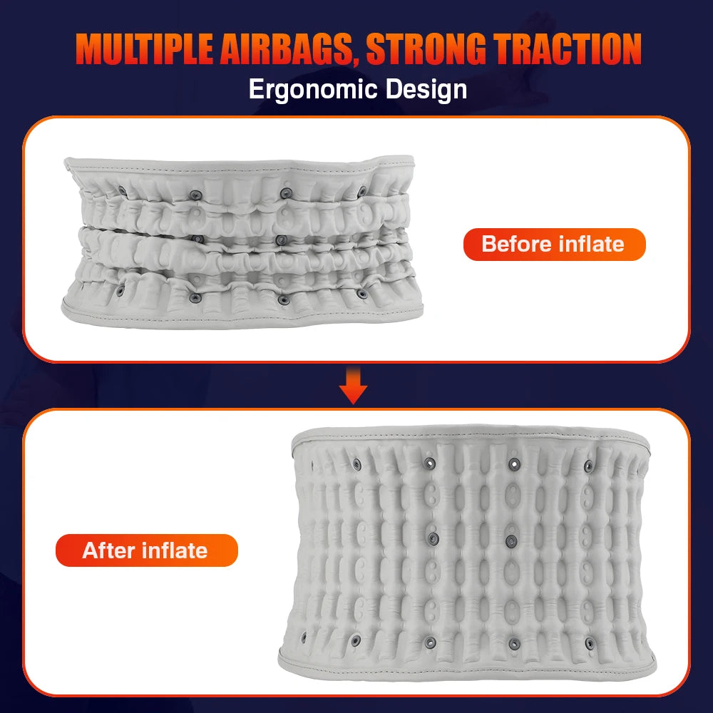 PASTSKY Inflatable Lumbar Traction Belt With Rechargeable Battery Heating