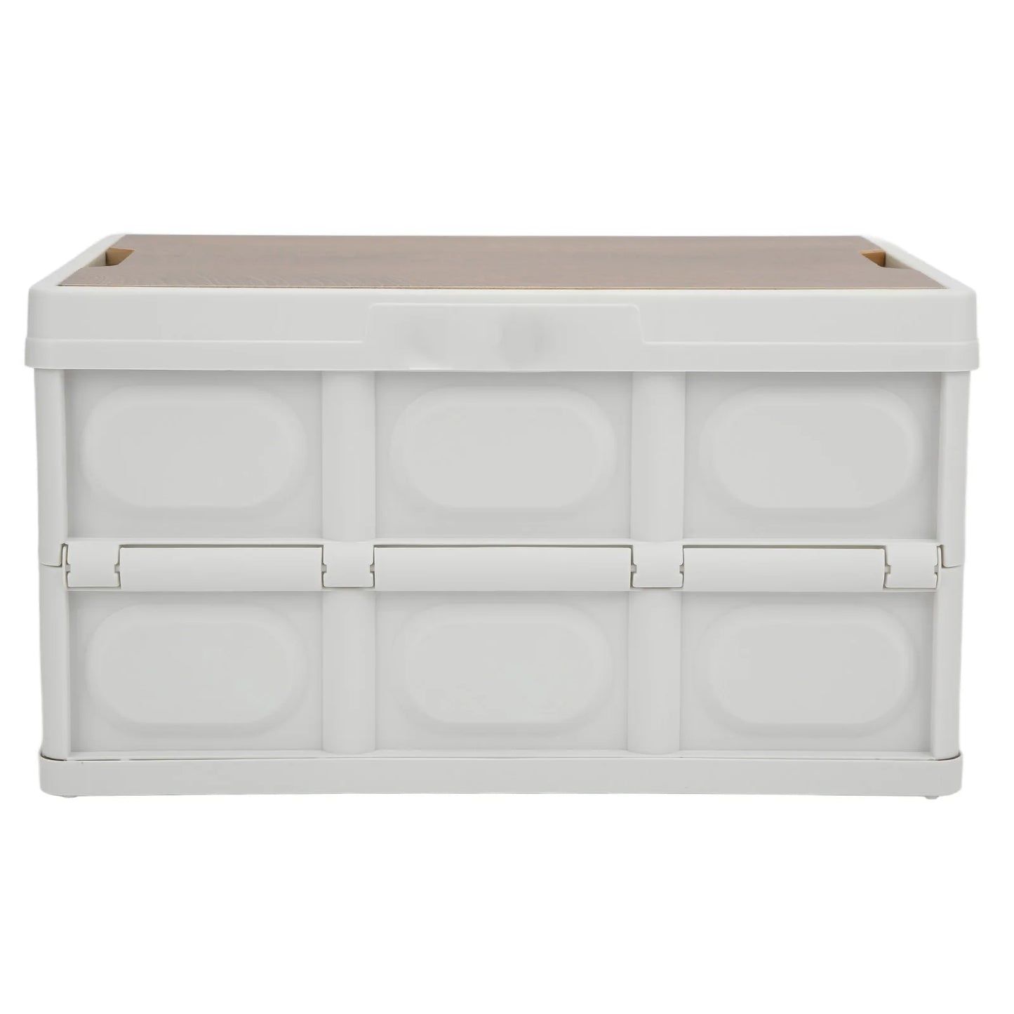 Outdoor Folding Storage Box With Removable Wooden Panel