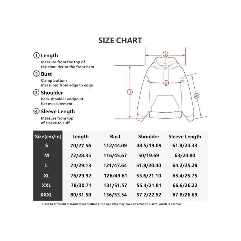 Printed Pattern Hoodie Mens Womens Street Style Sweatshirt