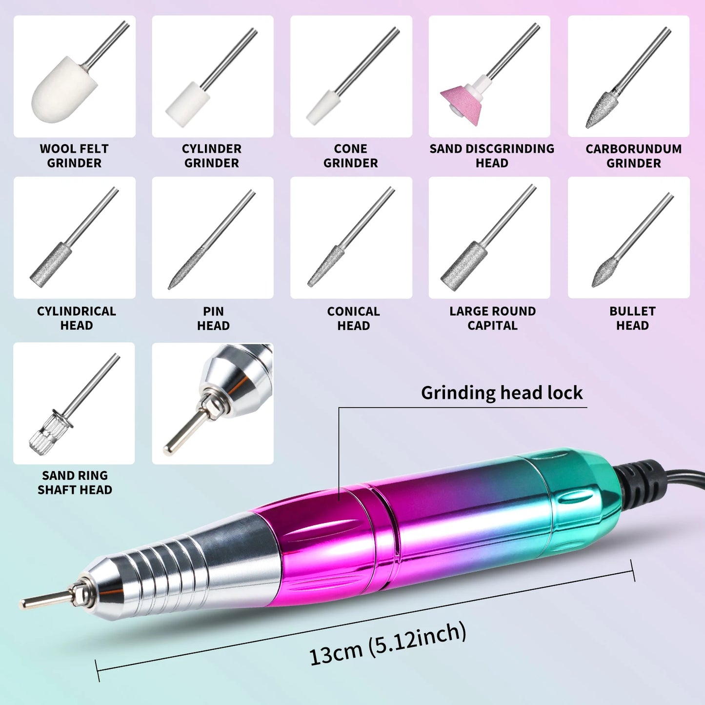 Hign-concerned 45000RPM Electric Nail Drill for Manicure Home