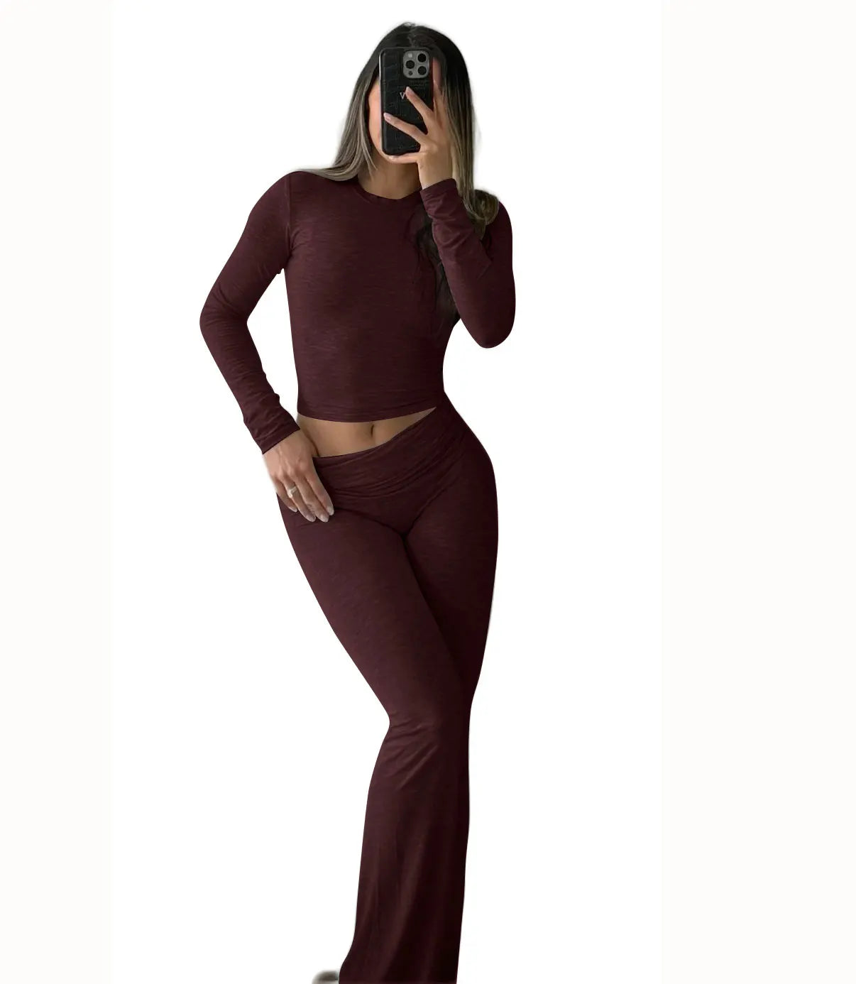Women's Yoga Two Piece Set Wide Leg Activewear Casual