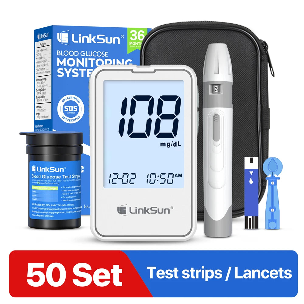 Linksun G-425-3 Blood Glucose Meter Kit With Strips