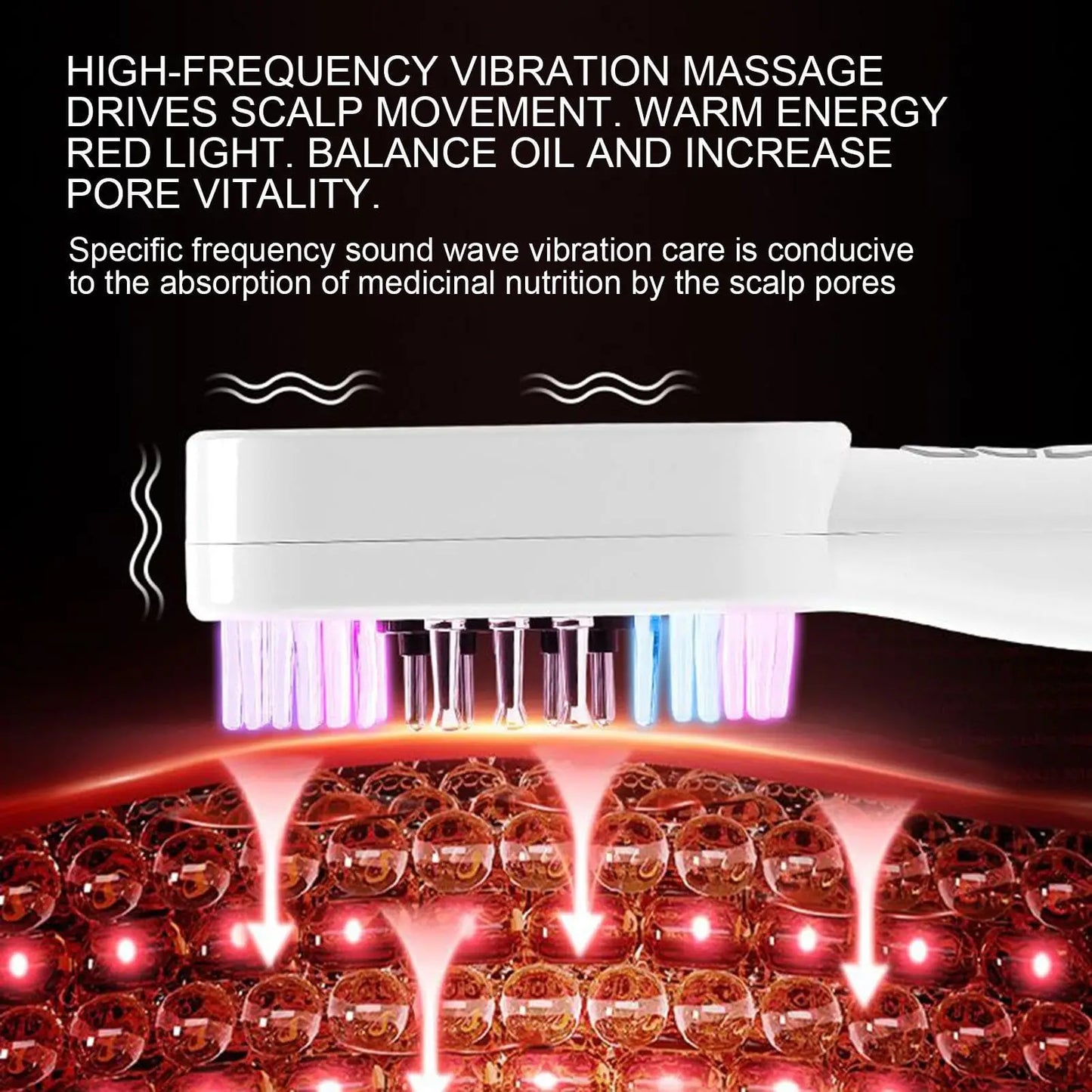 EMS Massage Comb for Hair Growth with LED Light Therapy