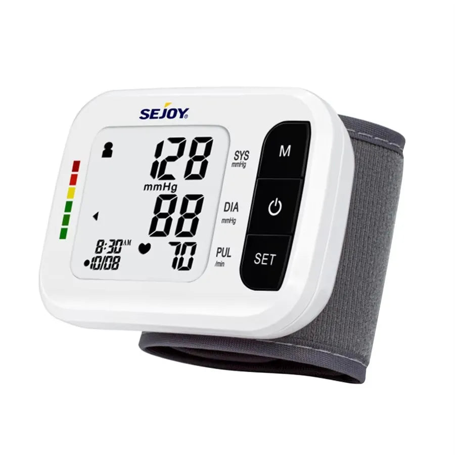 Sejoy Blood Pressure Monitor Wrist Cuff Digital BP Meter
