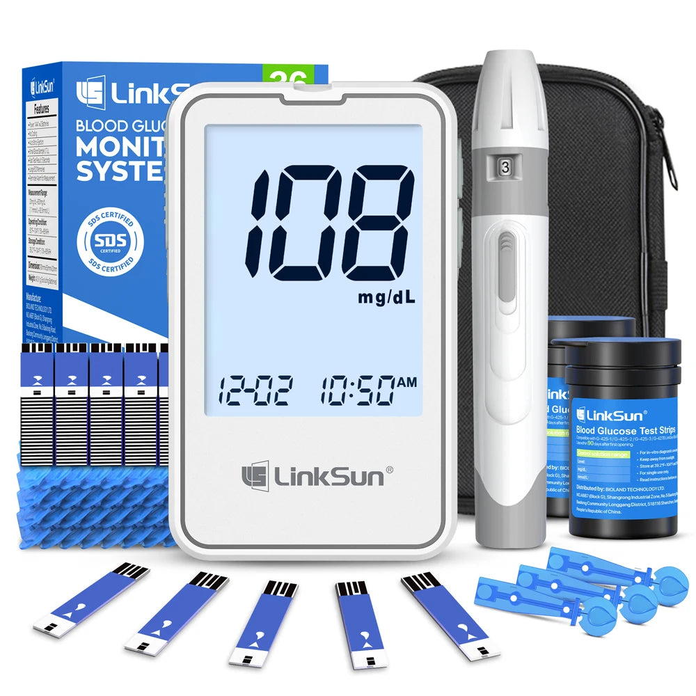 Linksun Blood Glucose Monitor G425 50 Strips Diabetes Testing Kit