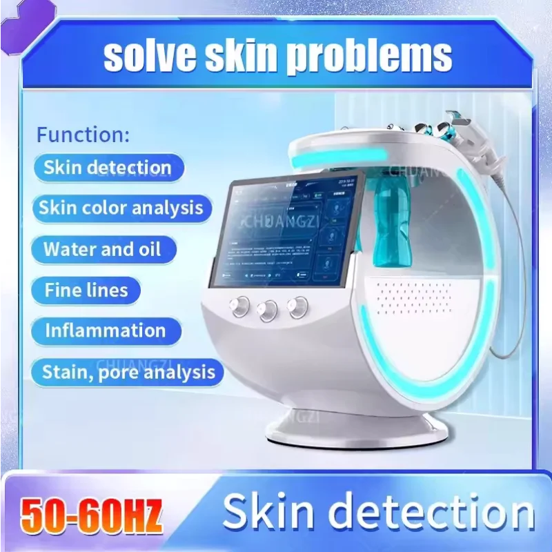 Facial Skin Analysis Ultrasonic Rejuvenation And Oxygen Facial Machine