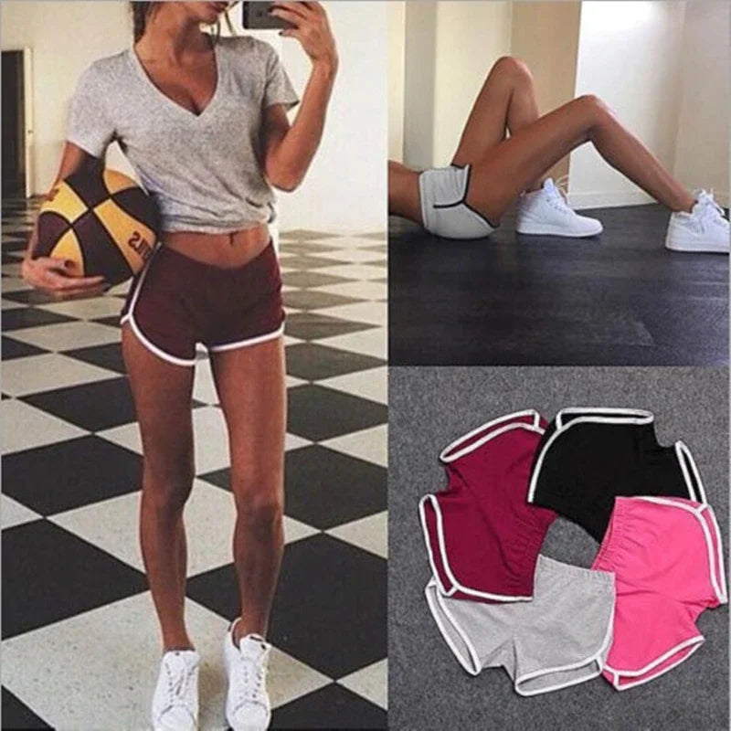 Yoga Shorts For Women Gym Running Polyester Broadcloth