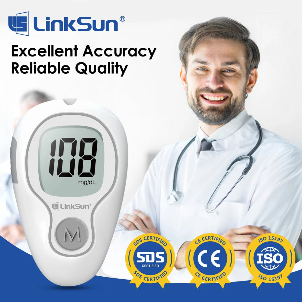 Linksun G-425-3 Blood Glucose Meter Kit With Strips