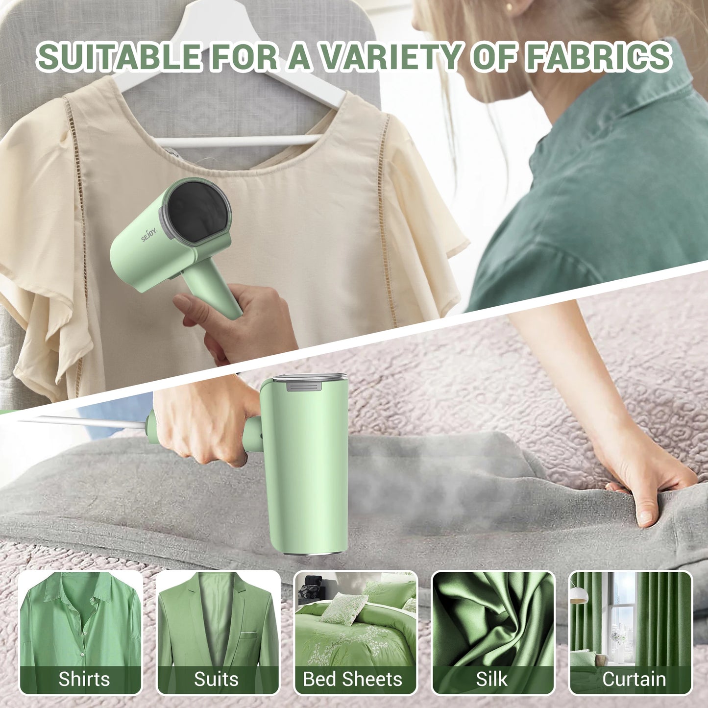 Sejoy 1000W Handheld Garment Steamer 110V 220V Portable