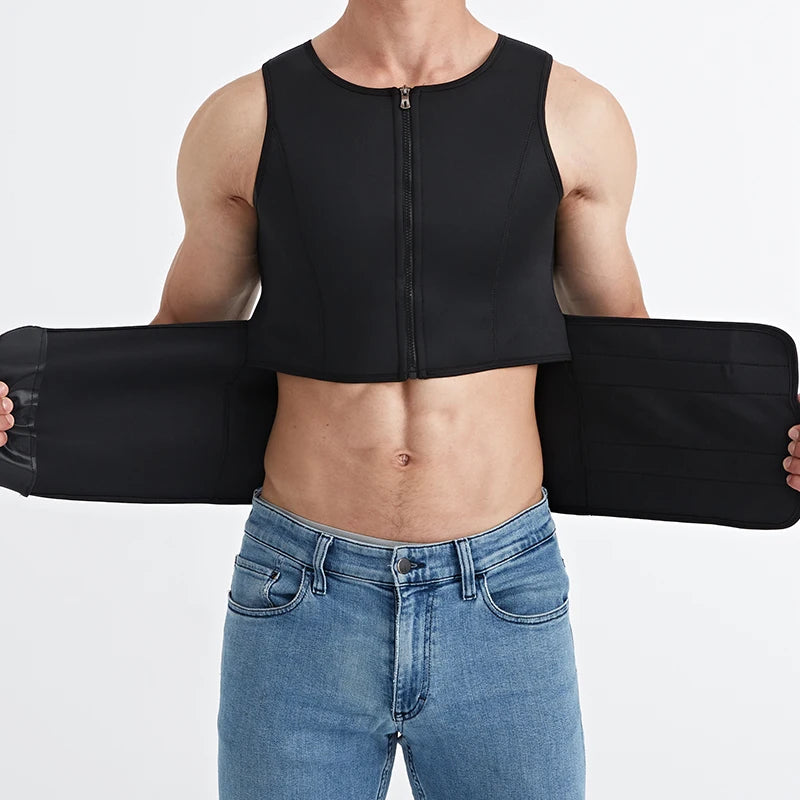 SELUDEECN Men Compression T Shirt Slimming Training Vest