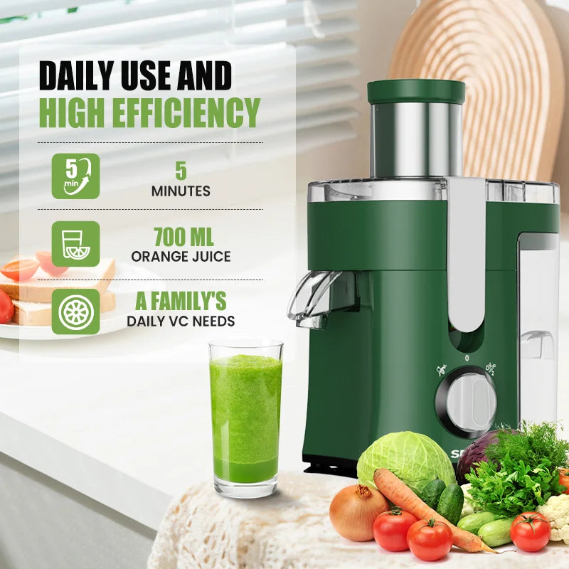 SEJOY Compact Fruits Juicer Operation With Comprehensive Safety Features Centrifugal