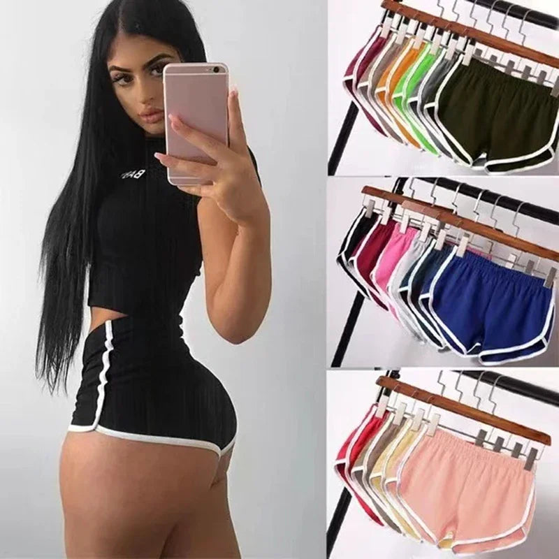 Yoga Shorts For Women Gym Running Polyester Broadcloth
