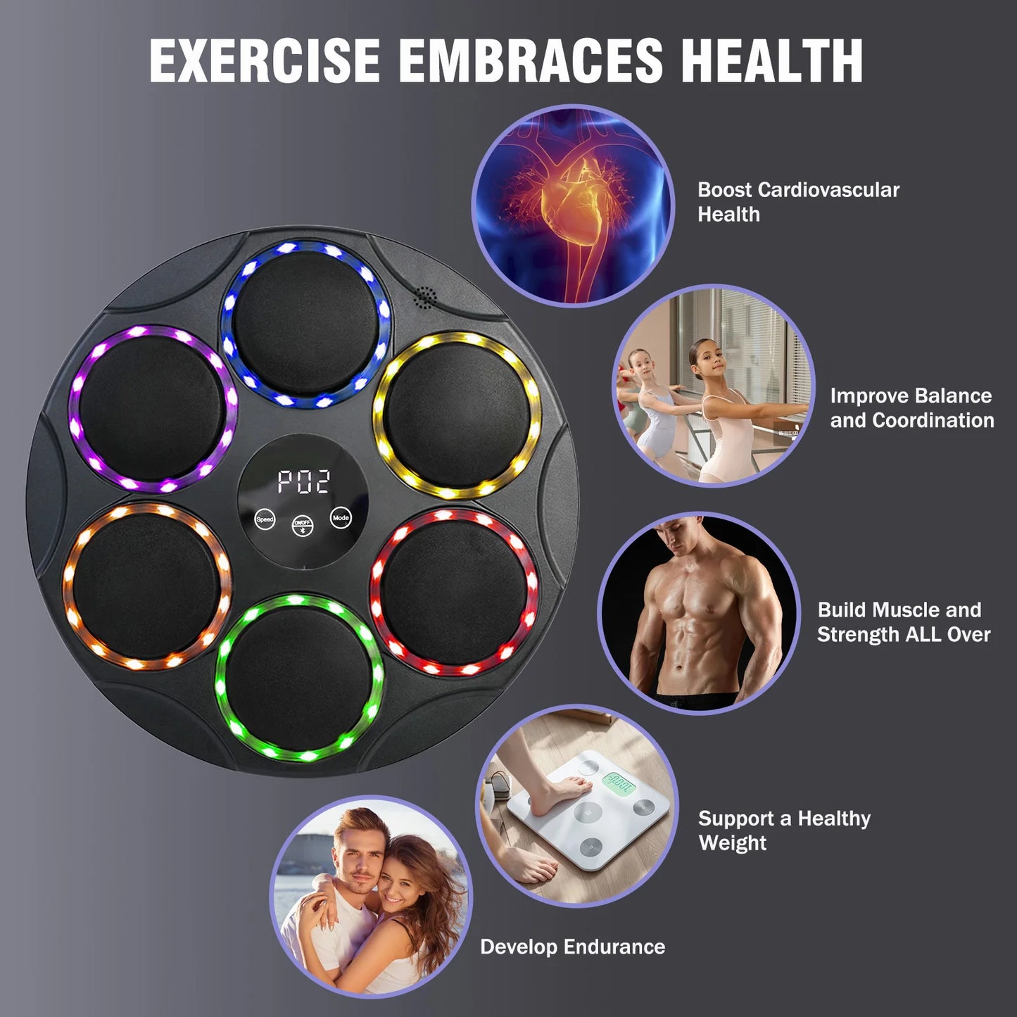 Display Smart Music Boxing Target Training Machine Wall-Mounted Equipment