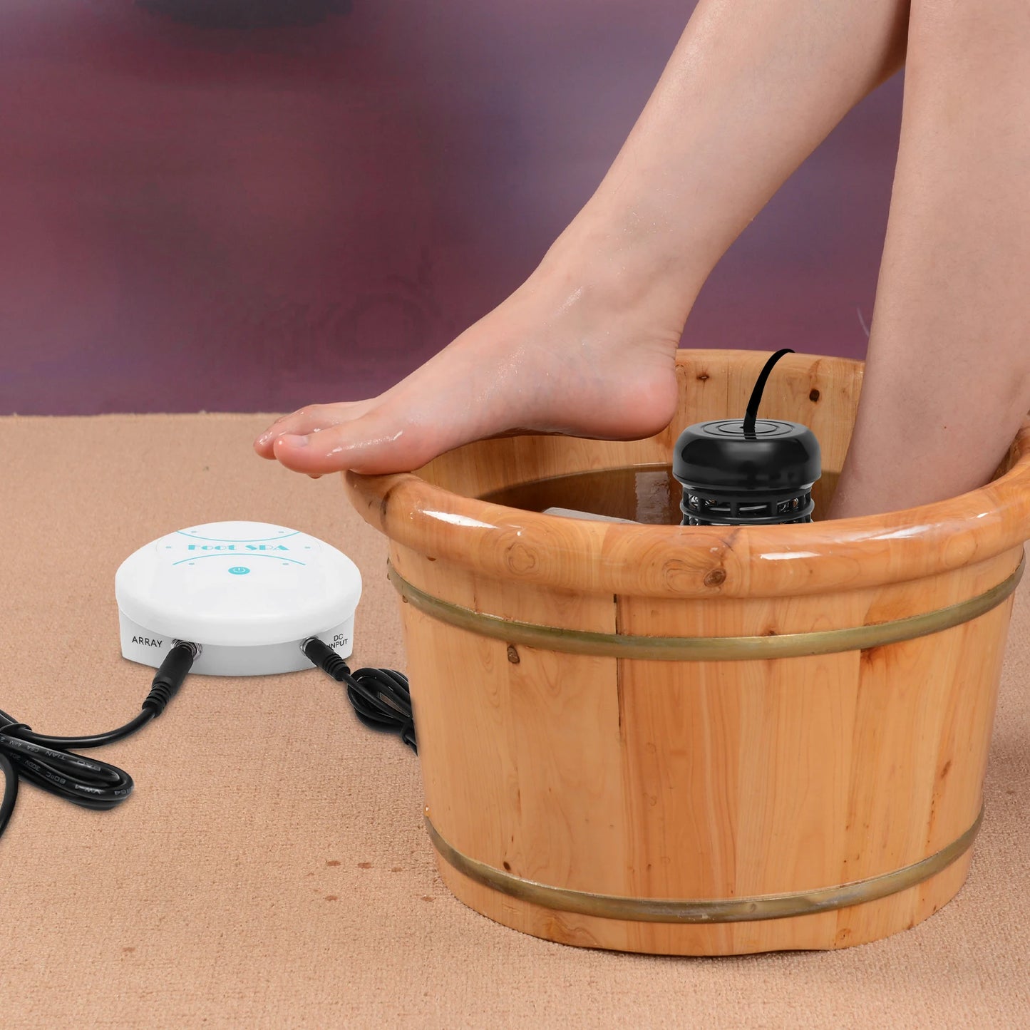Ionic Detox Foot Bath Spa Machine Portable Salon Ion Aqua Foot Bath Beauty Kit